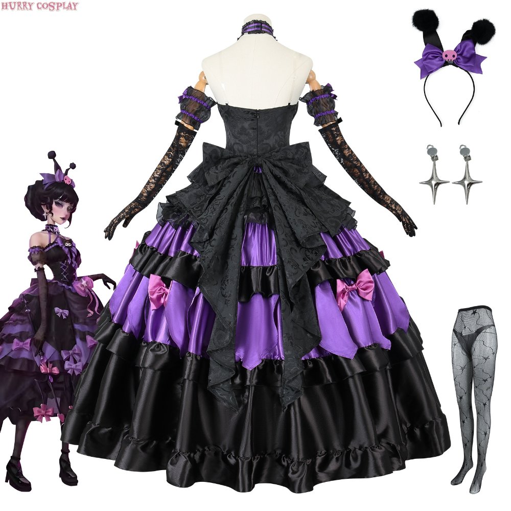 Game Cosplay,Identity V,Game Identity V Blood Queen Mary Purple Dress